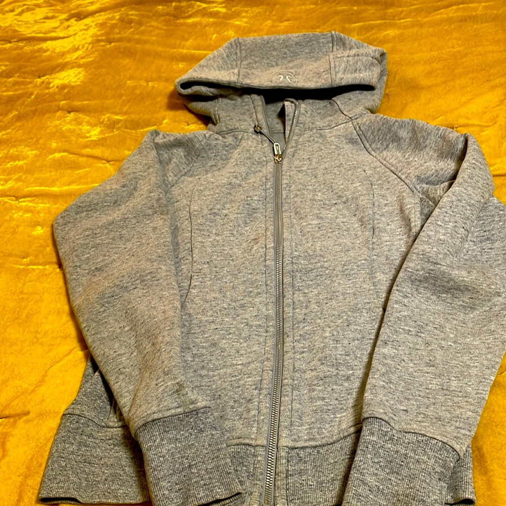 Lululemon Scuba Full Zip Hoodie IV Blue size 4 Heathered
